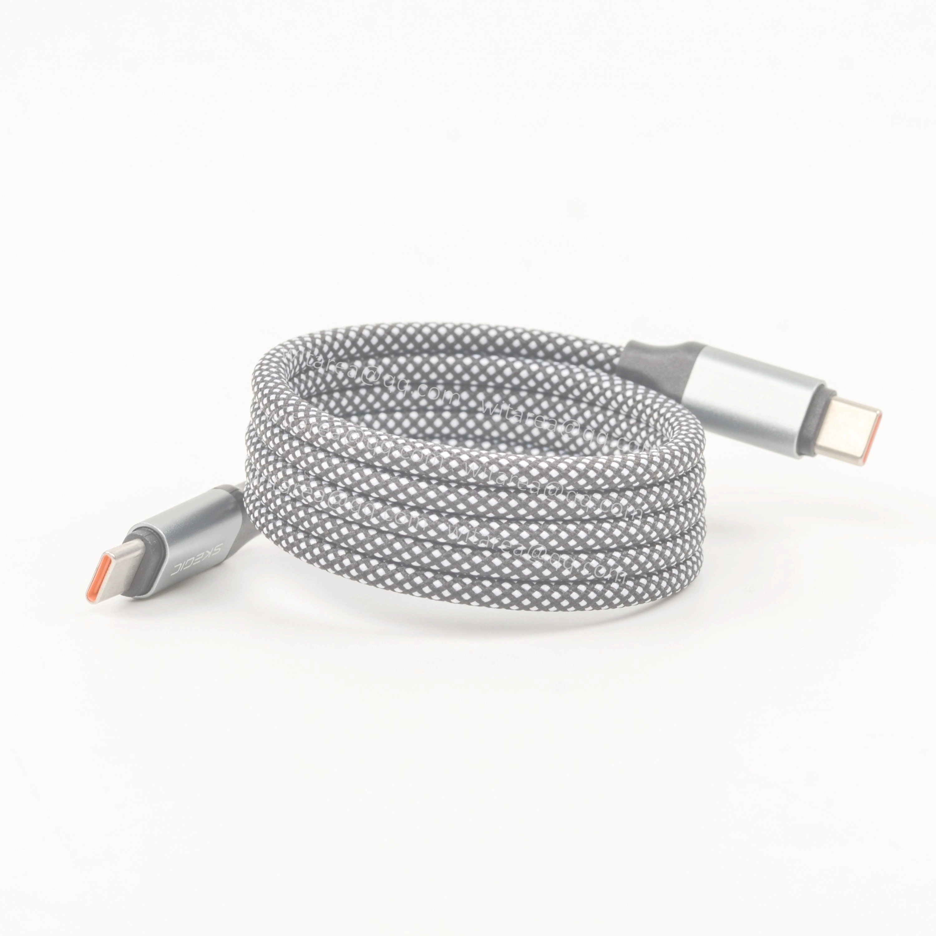 Professional tangle-free type c cable,Magnetic USB-C to USB-C Charging ...